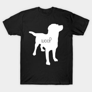 Woof on White Dog T-Shirt